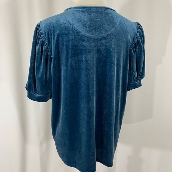 NWOT C Wonder Velveteen Short Sleeve Top - Picture 3 of 6